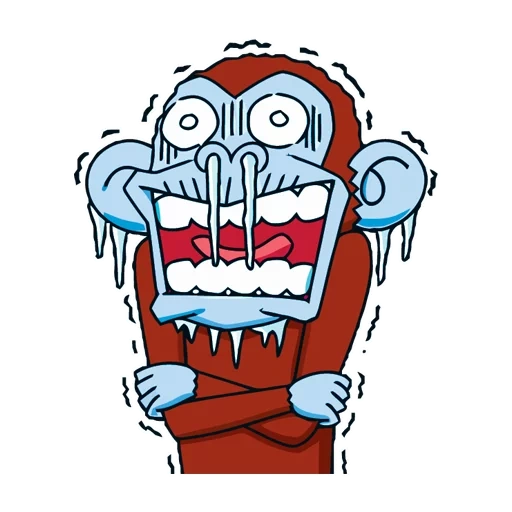 gila sekali, santa nakal, stiker el monstro, animasi lucu