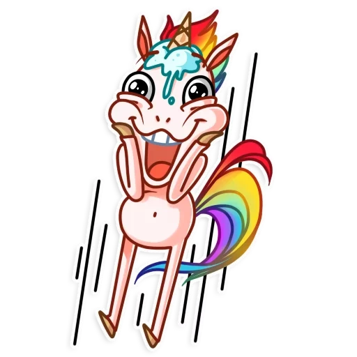 kuda poni, unicorn, crazy pony, gila sekali, pelangi unicorn