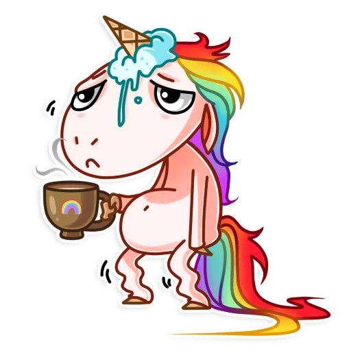 licorne, crazy pony, licorne de vasapu, motif licorne, motif licorne mignon