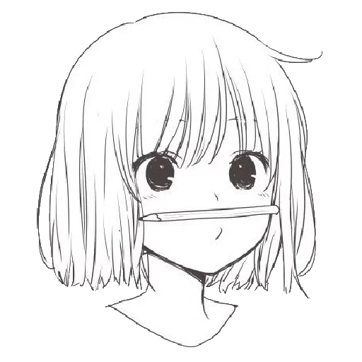 immagine, disegni anime, anime srisovka, sweet anime face of sryzovka, anime girl kares srisovka