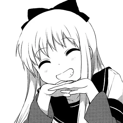 anime yang indah, anime berwarna putih, emosi anime, anime adalah wajah putih, anime tersenyum putih hitam