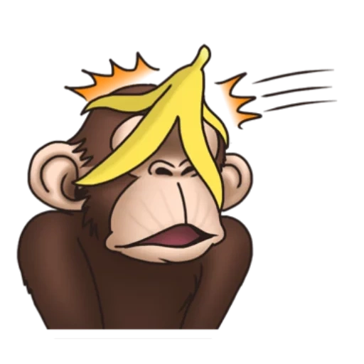 figure du singe, le singe mange une banane, le singe amoureux, oreilles de bananes de singe, singe fou gratuitement