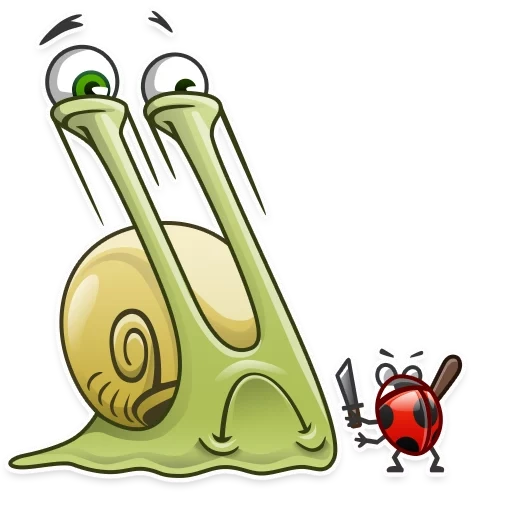 escargot, un escargot, escargot maléfique, escargot de dessin animé