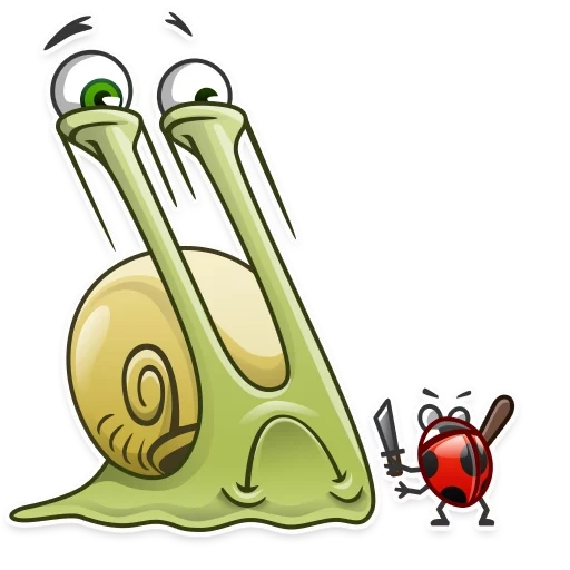 schnecke, eine schnecke, böse schnecke, cartoon schnecke