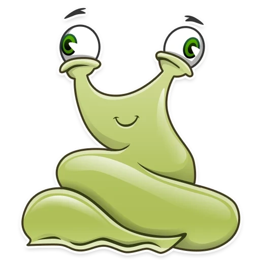 snail, mucus, slug, illustration, green snail