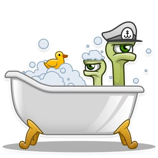 bain, bain moussant, canard de salle de bain, escargot watsap, baignoire de dessin animé