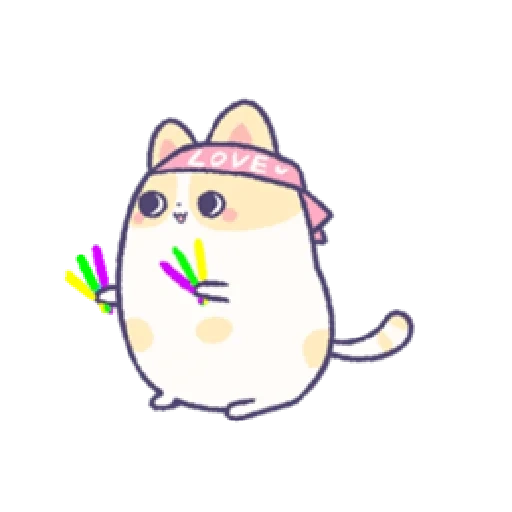 empuje, pushin de gato, kitty pushin, dibujos de gato empuje, lindos dibujos de kawaii