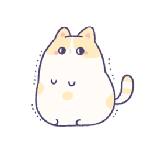 pushin de gato, los dibujos son lindos, dibujos de kawaii, los dibujos de luz son ligeros, dibujos de kawaii de principiantes