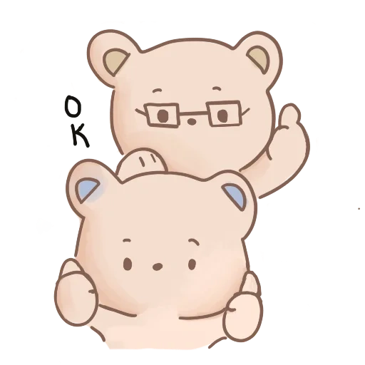 kawaii, desenhos kavai, adorável bear chibi, desenhos kawaii, desenhos kawaii fofos