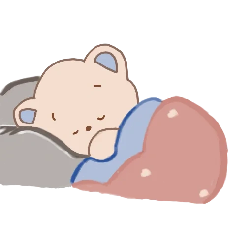 the drawings are cute, sleeping peanut, bear sleeps a pillow, teddy bear is sleeping, sleeping teddy bear pillow