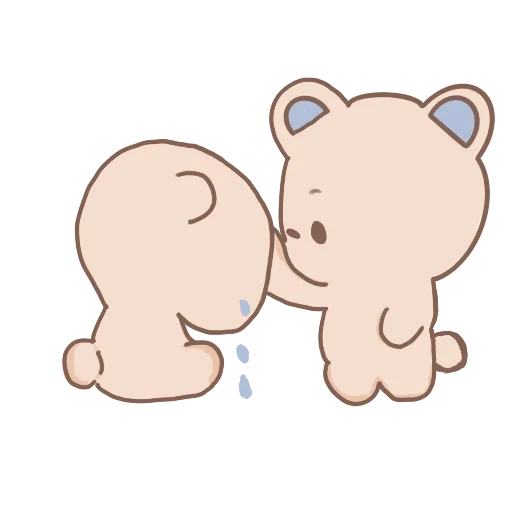 dessins mignons, les animaux sont mignons, milk moka bear, l'ours est doux, dessins kawaii mignons