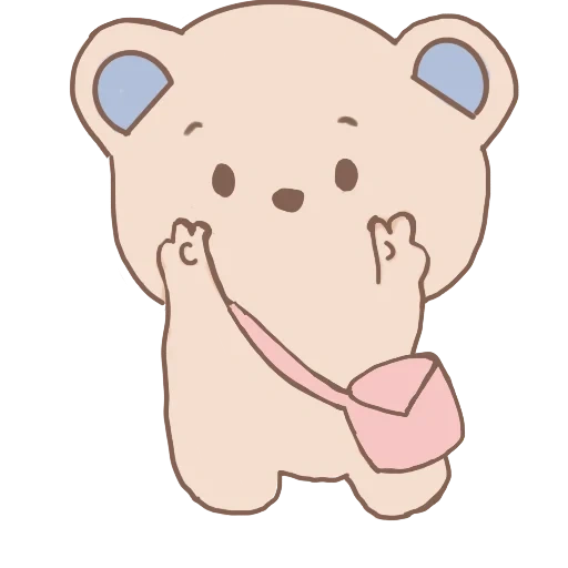 beruang, clipart, beruang lucu, anime kawaii, milk mocha bear