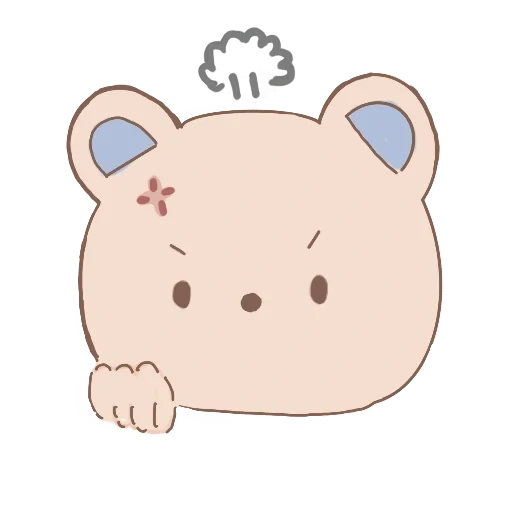 clipart, un ours mignon, les dessins sont mignons, l'ours est doux, ours de dessin animé