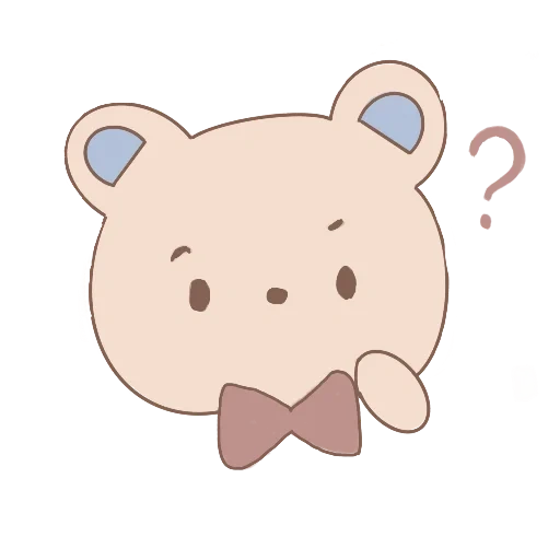 mignonne, clipart, un ours mignon, mignon de dessin animé, dessins mignons