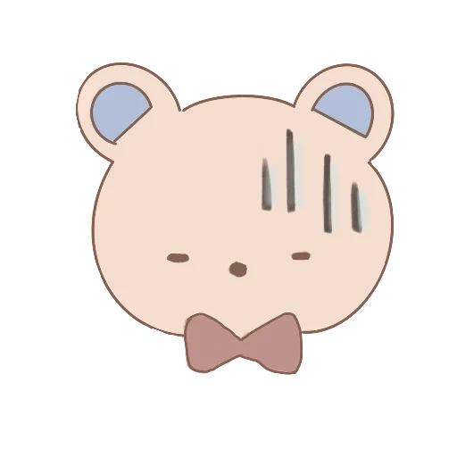 carina, kawaii, budino, clipart, orso carino