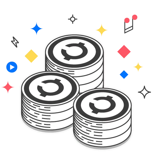 steemit, stack of coins, money icon, icon money, icon coin line