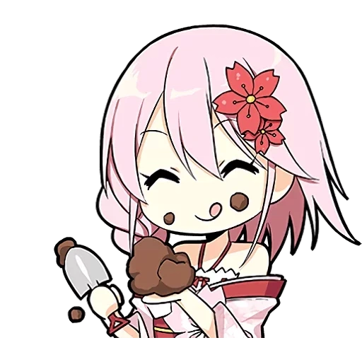 red cliff, cherry blossoms, cherry blossoms, astorfo chibi