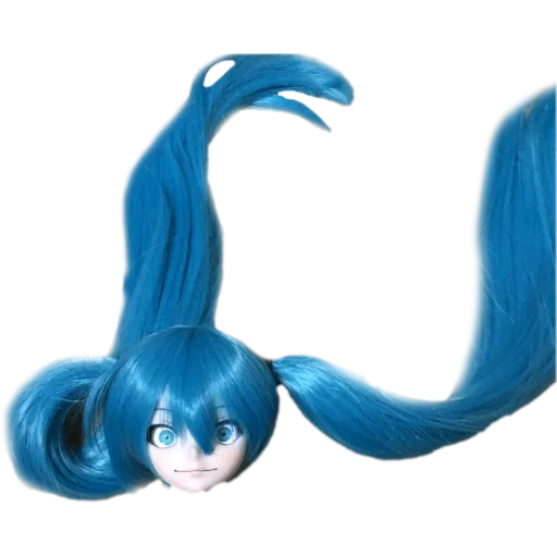 meerjungfrau, miku hatsune, hatsune miku perücke, puppe miku narpajin, die meerjungfrau in einem blauen schwanz