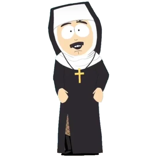 nun, nun, nun, the nun cartoon, randy monashka south park