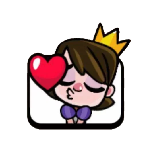 piano à cornes d'arène, clash royale emotes, emoticône de la princesse triangle klesh, conflit royal expression princesse