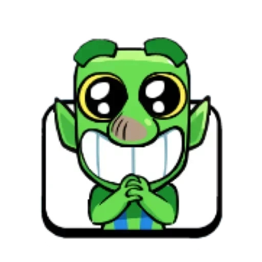 prenda o piano, clash royale, clash royale emotas, piano de garra emoji goblin, emoções clash royale goblin