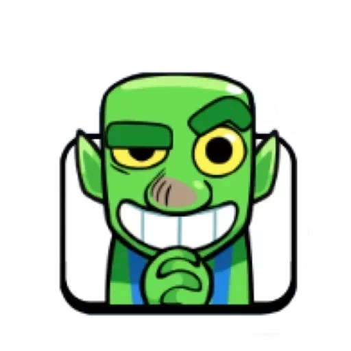 aprieta el piano, choque real, emotes de choque real, emoji clash royale goblin