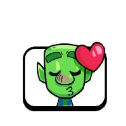 clash royale, bentrok royale, emoji clash royale, emoji goblin claw piano, emosi clash royale goblin