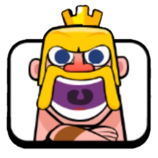 clash royale, piano à trompette king, émoticône de piano en forme de trompette, piano à corne souriante, expression corne piano barbare