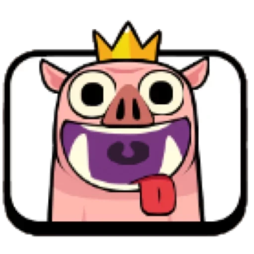 clash royale, clash royale emotas, porco emoji de piano de garra, emoji klzhsh royal porco, minifigurs caxumba térmica clash royale porco