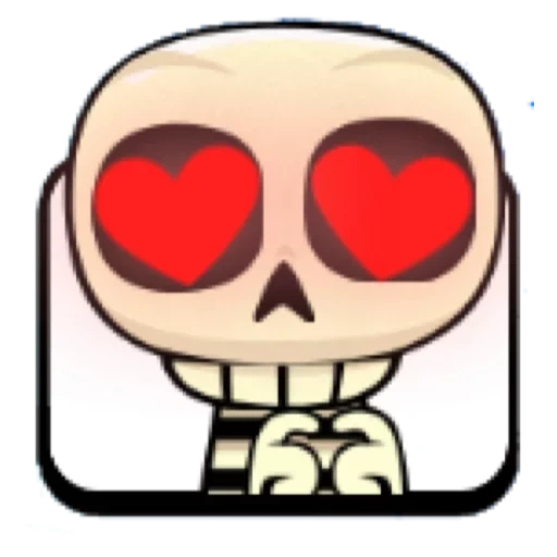 scull, scontro reale, clash royale emotes, emoji claw piano skeleton