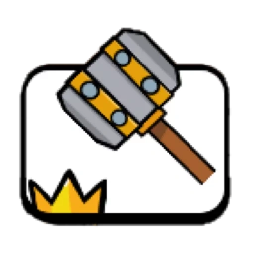 für klavier und horn, clash royale, icon hammer, emoticons mit dem hammer der spitzhacke, clash royale emotes