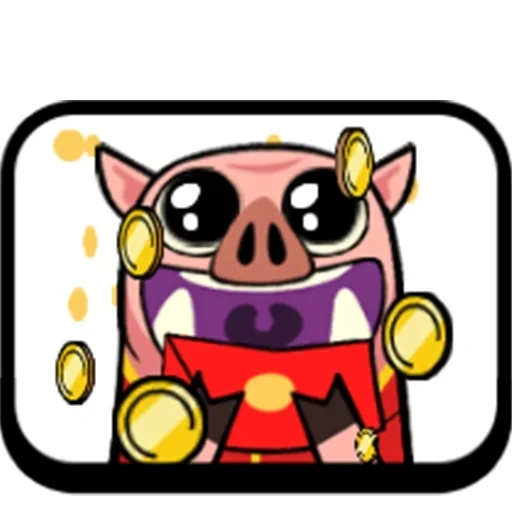 clamp the piano, clash royale, clash royale emotes, claw piano emoji pig, king with book emote clash royale