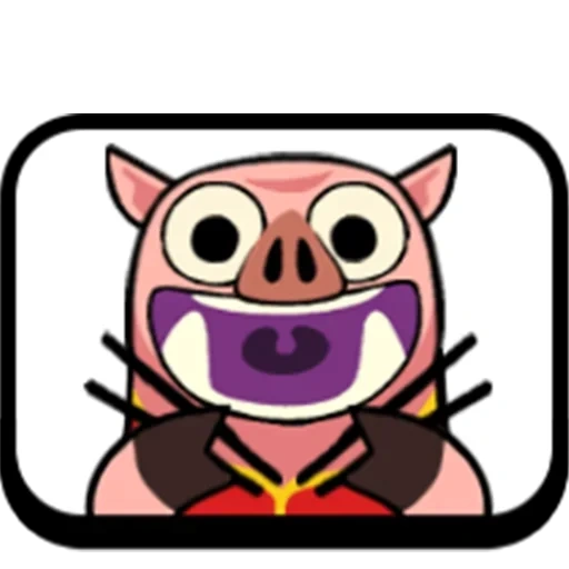 clamp the piano, clash royale, clash royale emotes, emoji claw piano pig, claw piano emoji pig