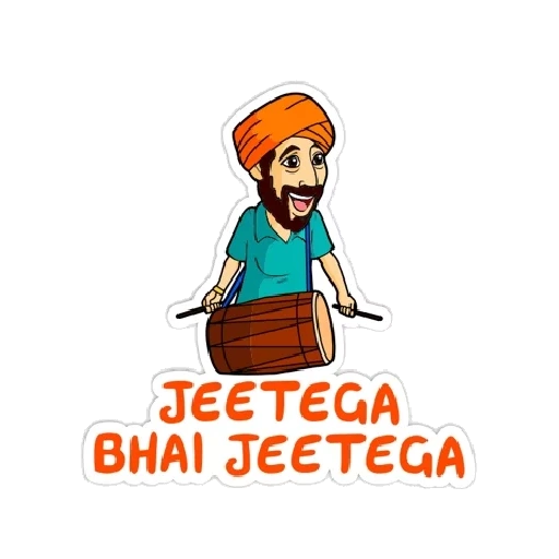 bhangra, clipart, jovem, ilustração, feliz lohri