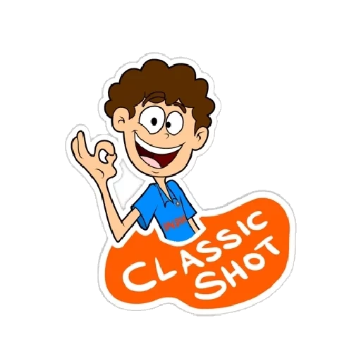 clipart, clatine, cahier de texte, garçon, un garçon de dessin animé est assis