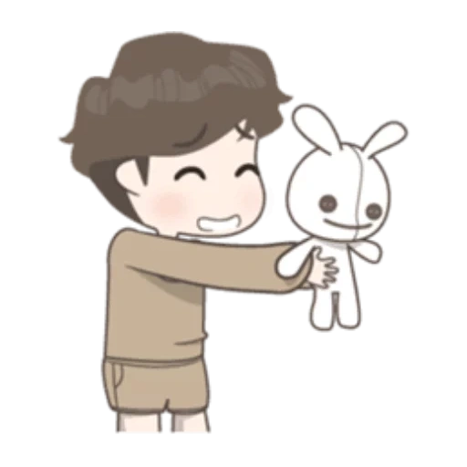 verzeihung, anime, chibi bts, bts zeichnungen, minho cat chibi