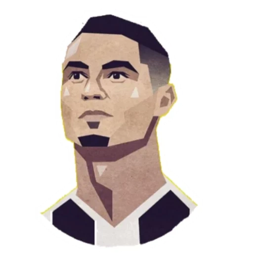 jeune homme, people, visage de witznack, cristiano ronaldo juventus, réparateur graphique