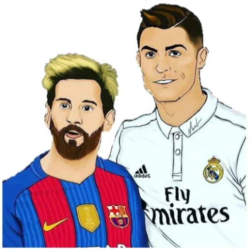 ronaldo, ronaldo messi, dessin de ronaldo messi, messi ronaldo ensemble papier peint, la photo montre le football de messi ronaldo