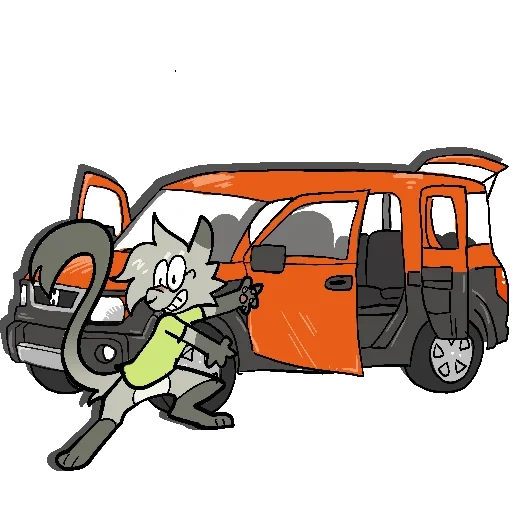 auto, car, cartoons, evacuator, automobile