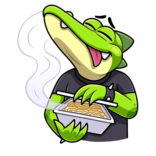 topf, krokodil, illustration