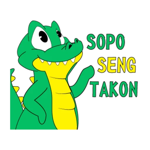 buaya, buaya yang terhormat, buaya dengan tanda, looney tunes crocodile, kartun buaya lucu