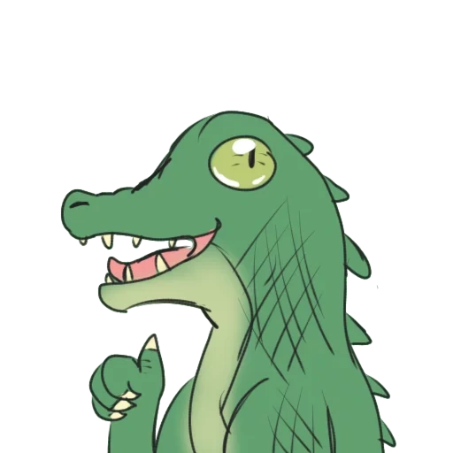 крокодил, милый крокодил, тираннозавр икеа, зеленый динозавр, рисунок динозавра