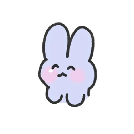 lapin, dessin de kawai, mignon petit lapin, un joli motif, soupe de lapin blanc