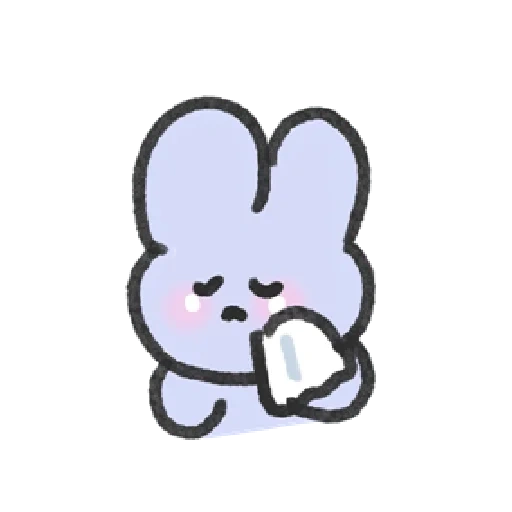 bt21 biscuits, biscuits bts 21, bt 21 cooky, soupe de lapin blanc, stickers bts biscuit lapin