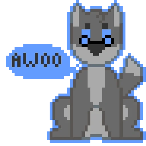 i pixel, arte dei pixel, pixel wolf, wolf pixel art, procione di pixel