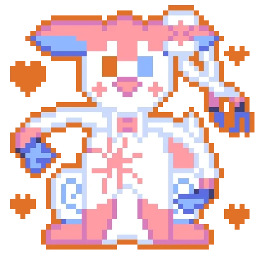 arte de pixel, pixels rosa, pixel kawaii, desenhos pixel art, pokemon de arte pixel