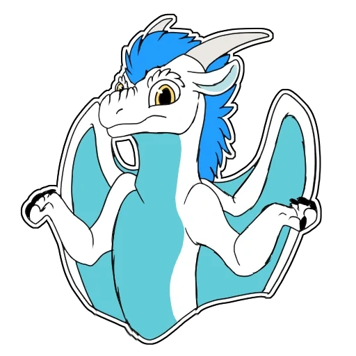 anime, the dragon, dragon, ice dragon, the blue dragon of the cartoon