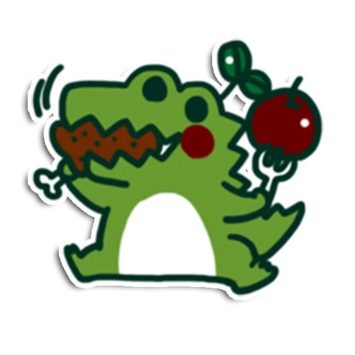 vasap, dinosaurs, cute dinosaurs, frog sticker, little dinosaur