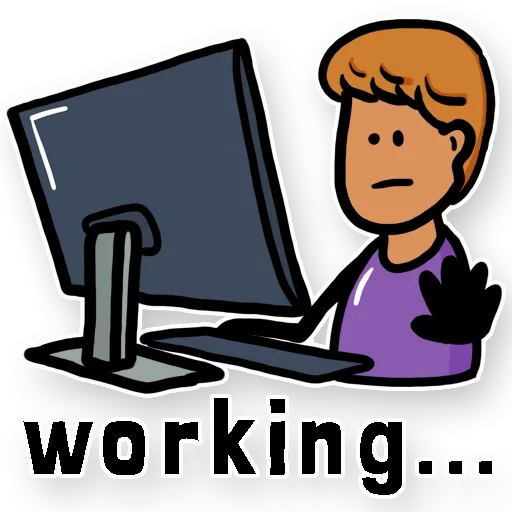bekerja, kerja keras, scampock, komputer, keyboard