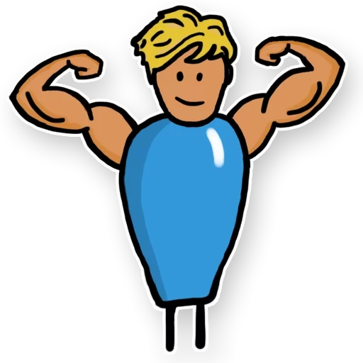 human, boy, physical cartoon, muscles vector, the cartoon boy is light